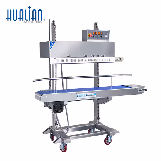 Frm-980zq Hualian Nitrogen Air Ink Coding Gas Flushing Suction Exhaust Bag Heat Continuous Packing Vacuum Sealing Machine